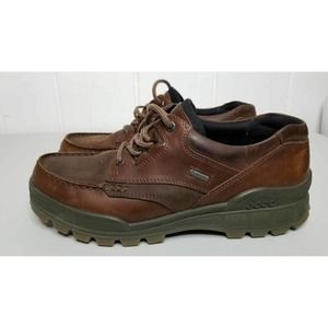 Ecco Mens Track Hiking Trail Boots Brown Leather Lace Up Waterproof 9-9.5 EUR 43